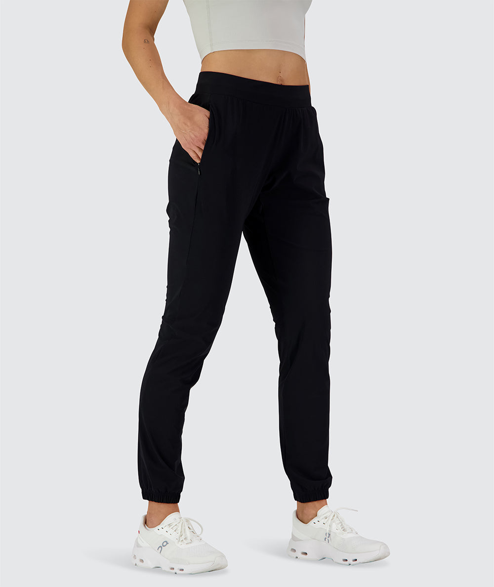 Women's Active Joggers for sports, Model 176 cm / size S#color_black