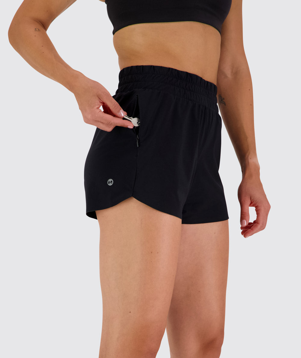 Women's shorts for running#color_black