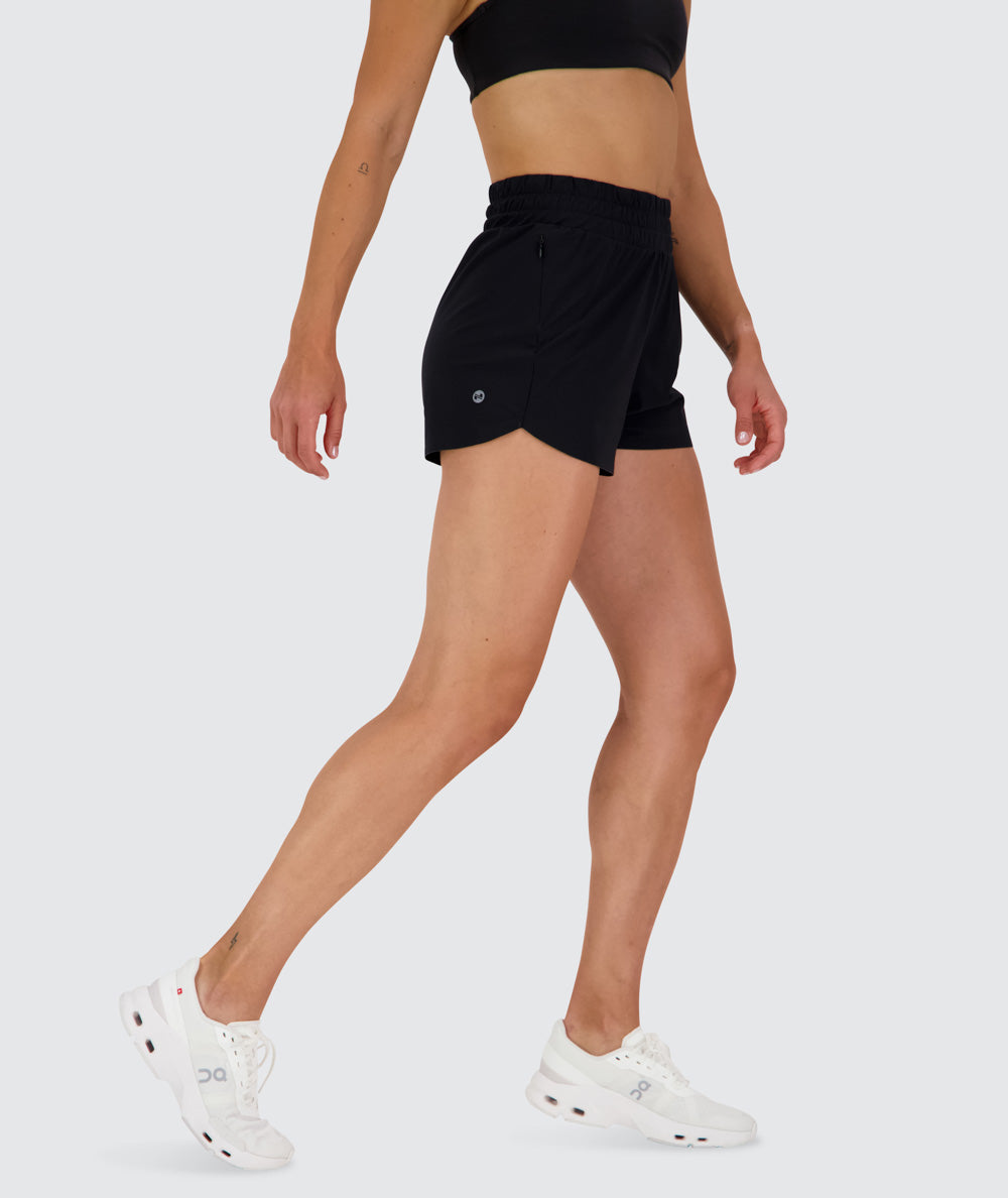 Women's shorts for running#color_black