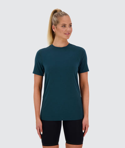 womens oversized everyday tee#forest_green