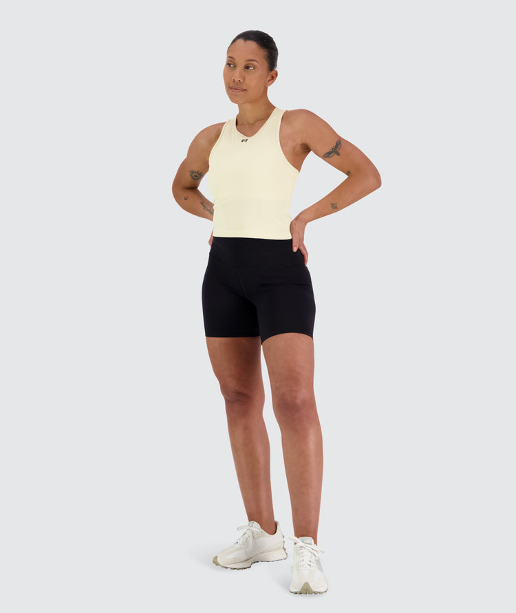 Women's Ribbed Top for CrossFit#color_off-white