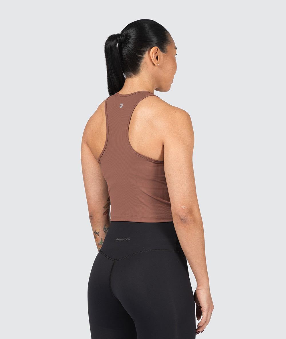 Women's Ribbed Top for CrossFit#color_brick 