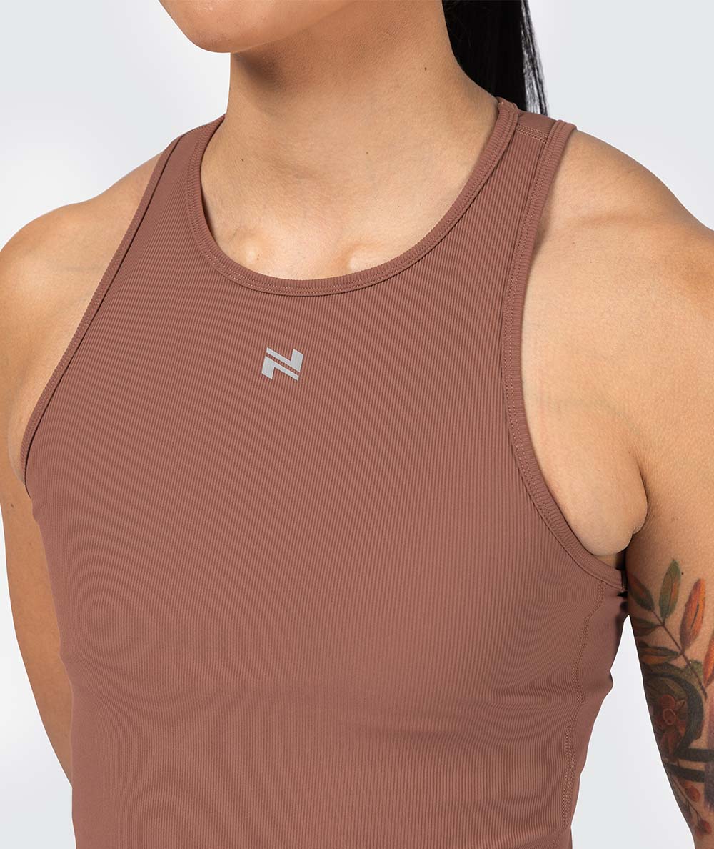 Women's Ribbed Top for CrossFit#color_brick