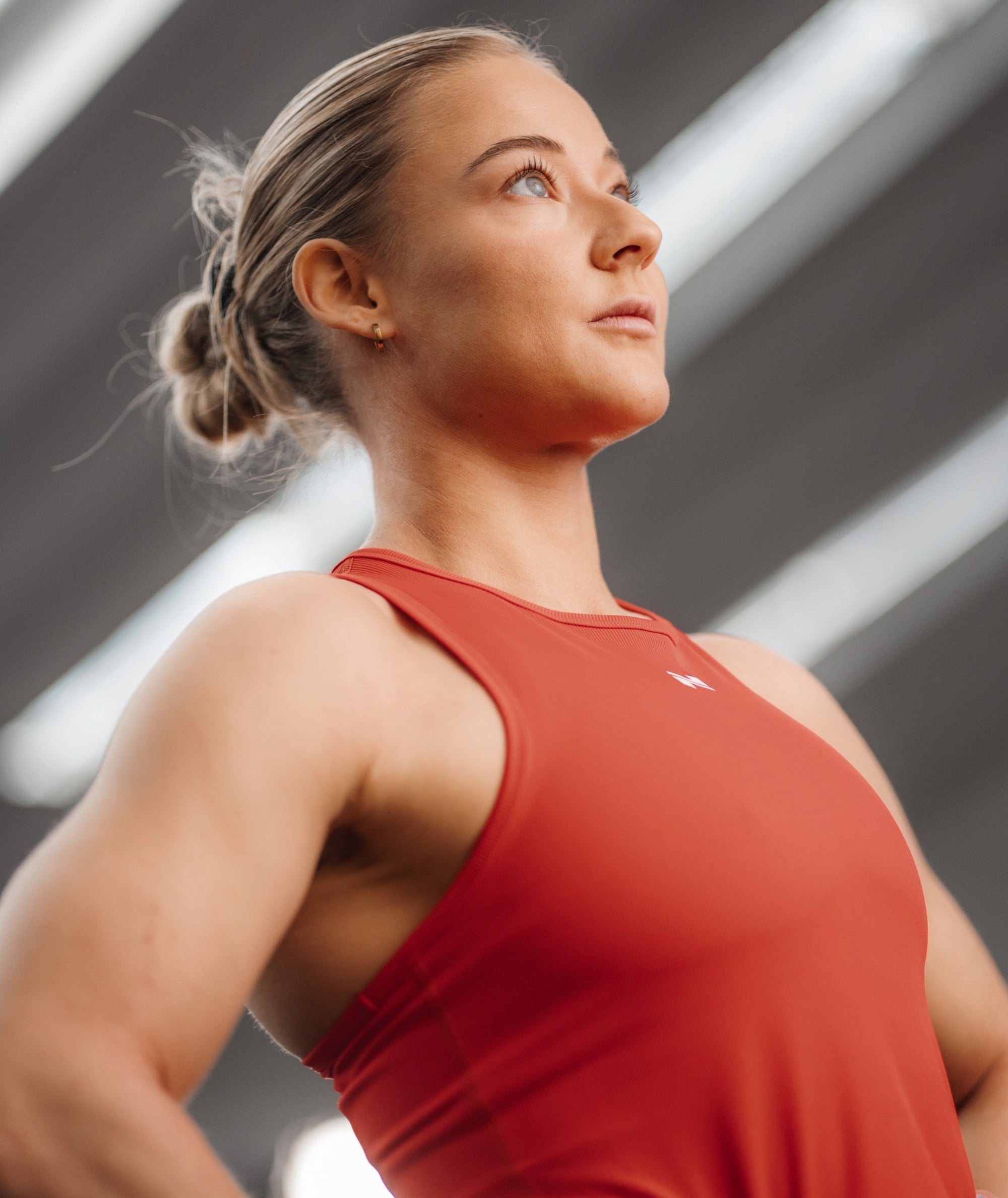 Women's ribbed Top #color_candy-red
