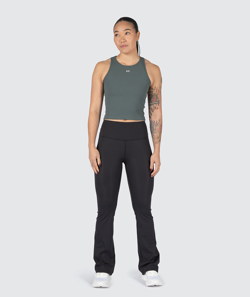 women's ribbed top#color_sage