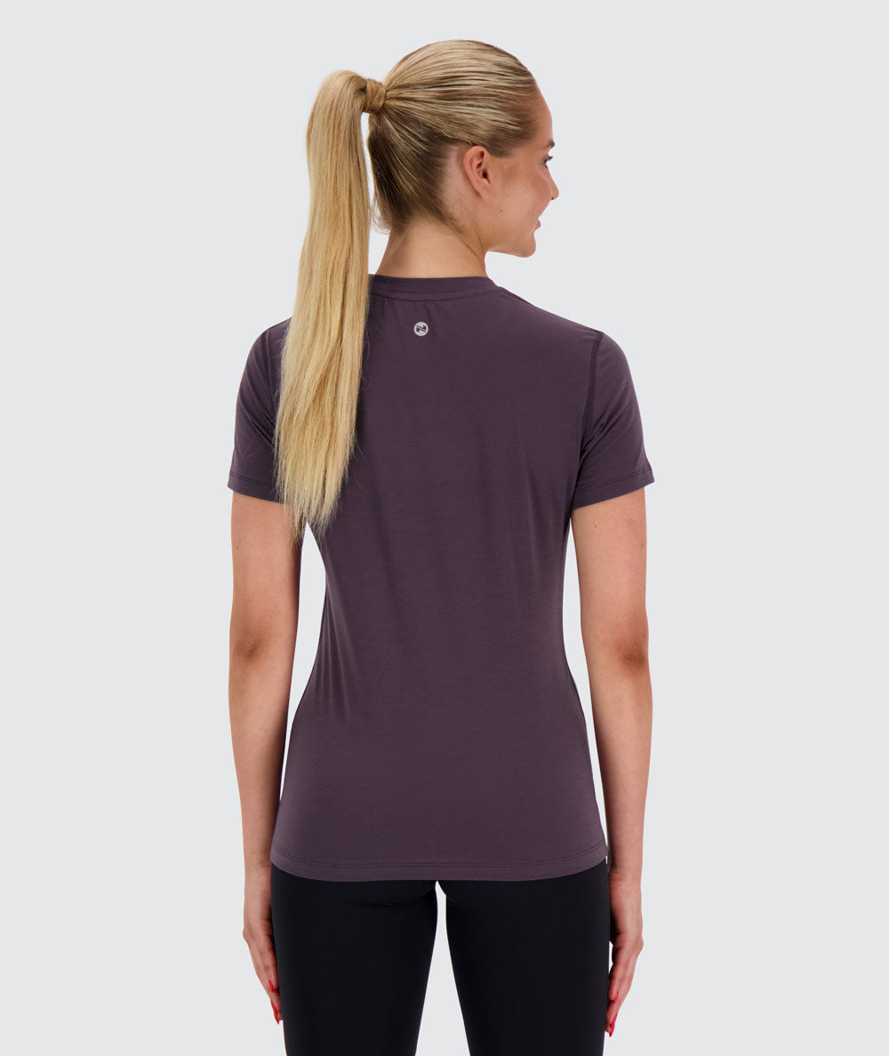 women's training tee#color_plum 