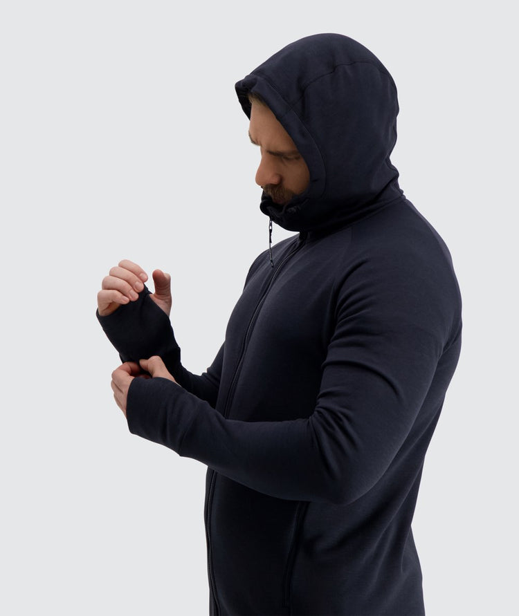 Men's Polartec Training Hoodie#color_charcoal-black