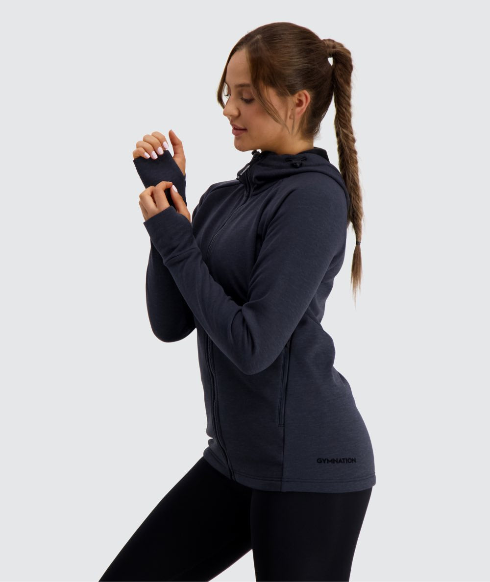 Polartec Womens Hoodie #color_charcoal-black