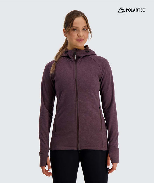 トップス WAKE POLATEC PowerStretch Hoodie jersey Womens_PolartecHoodie_Berry_4f